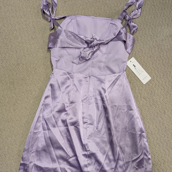 Wear Your Love Lilac Purple Satin Dress NWT Women's Size 2 - Picture 3 of 3